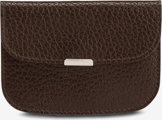 Christophe Lemaire Kartenetui aus genarbtem Leder mit Klappe Soft Tab