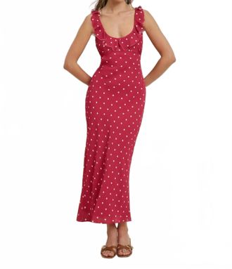 Favorite Daughter Blossom Maxi Dress In Rasberry/ivory
