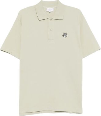 Maison Kitsun&eacute; Polo con applicazione - Verde