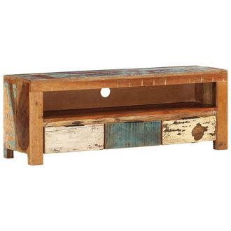 vidaXL Mueble De Tv Madera Maciza Reciclada 110x30x40 Cm Vidaxl
