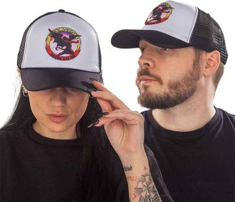 Black Sabbath Never Say Die Trucker Cap Black & White