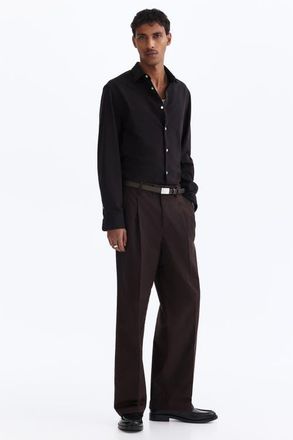 H&M Loose-fit tailored pants in Brown at Nordstrom, Size 30