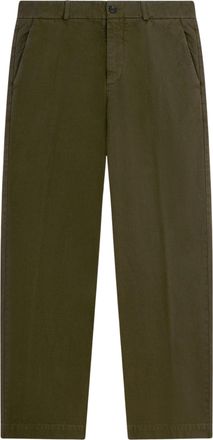 Ballantyne Olive Green Cotton Wide-Leg Pants