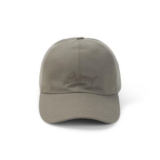 Brioni Khaki Logo Baseball Cap