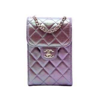 Chanel Pre-owned Vintage Mini Flap Crossbody - Dames - Pre-owned - Paars - Maat: ONE Size Zijde