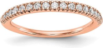 Diamond2Deal 14k Gold Lab Grown Diamond Wedding Band Ring 1/4Ct Clarity- VS Color- D-E