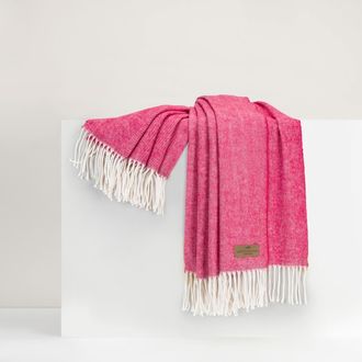 Lands Downunder Italian Herringbone Throw in Peony at Nordstrom