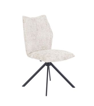 Home Heavenly Home Heavenly - Pack 2 Sillas Giratorias Nena, Tapizadas, 180&ordm; Con Retorno, Patas Negras, 63x48x93 Cm. Color: Beige