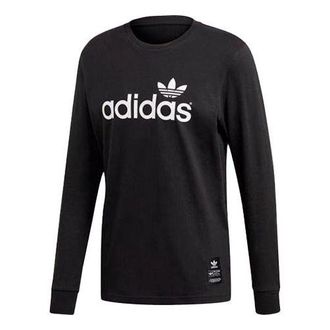 adidas Casual Sports Printing Logo Long Sleeves Black FM3391