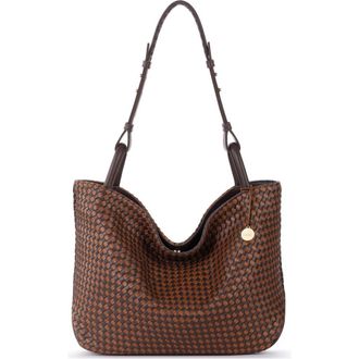 The Sak Los Feliz Medium Tote Woven Leather Bag in Mahogany Cognac Woven at Nordstrom