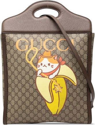 Gucci Pre-owned Gucci Crunchyroll Bananya GG Supreme Satchel Unisex 1DCCEQ3YUZEMVAKD