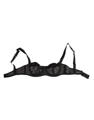 Dolce & Gabbana Womens Black Sheer Mesh Underwire Bra Underwear Polyamide Clothing