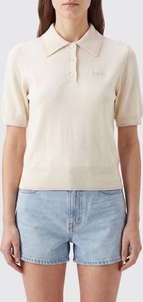 A.P.C. A. P.C. Polo in maglia di cotone con colletto e bordi a costine