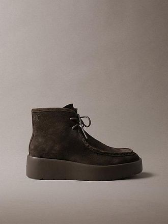 Calvin Klein Botas Desert De Ante Con Plataforma