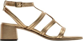 Parall&egrave;le Pippa Sandal - Dames - Sandalen met hakken - Geel - 37 EU - Leer - Schoenen