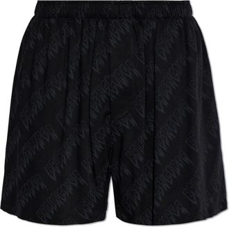 Balenciaga Monogram Shorts - Heren - Korte Broeken - Zwart - S - Korte Broeken