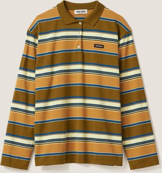 Miu Miu Cotton jersey polo shirt