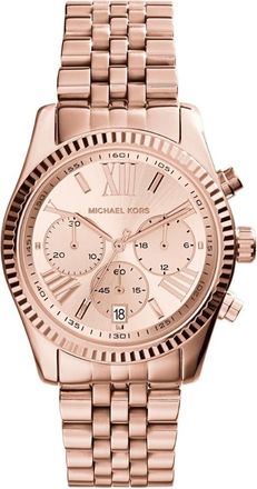 Michael Kors Womens Lexington MK5569 Rose Gold Chronograph Ladies Watch Stainless Steel - One Size