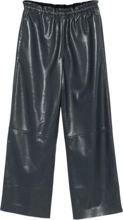 Nanushka Pantaloni Geb con vita elasticizzata - Blu