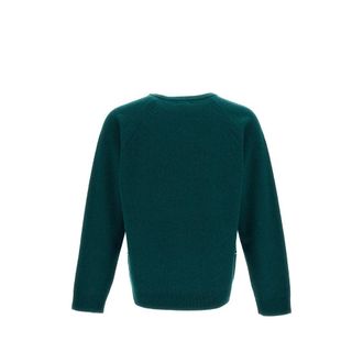 J.W.Anderson Wavy-Stitch Wool Sweater - Green