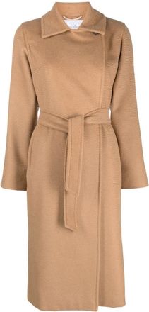 Max Mara Manuela Icon wrap coat - women - Viscose/Camel Hair - 42 - Brown