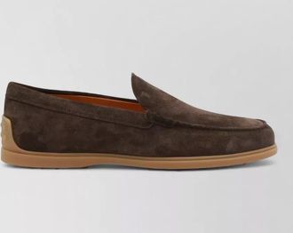Tod's suede loafers with round toe design