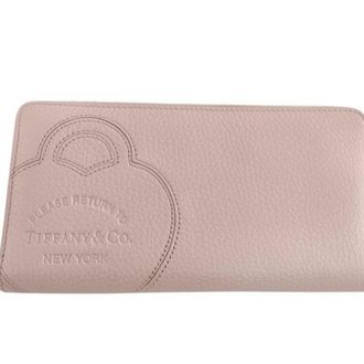 Tiffany & Co. Pink Leather Long Wallet (Bi-Fold) (Pre-Owned)