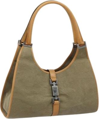 Gucci Pre-owned Shoulder Bags, female, Green, Size: ONE SIZE Pre-owned Vintage jackie handbag