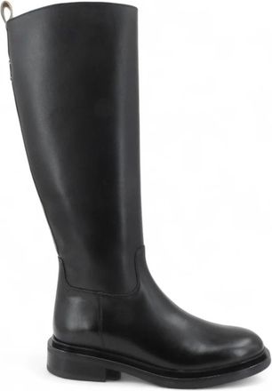Alviero Martini 1A Classe Gladleren laarzen met 1C tag - Dames - Hoge Laarzen - Zwart - 38 EU - Leer - Schoenen