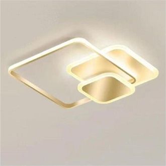 Trade Shop Trade Shop - Copy Of Plafoniera Led 32 W Rettangolare Oro Design Moderno Lampadario A Soffitto 50224