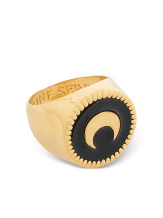 Marine Serre logo-plaque ring - Gold