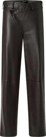 Pinko Pantaloni slim in pelle - Marrone