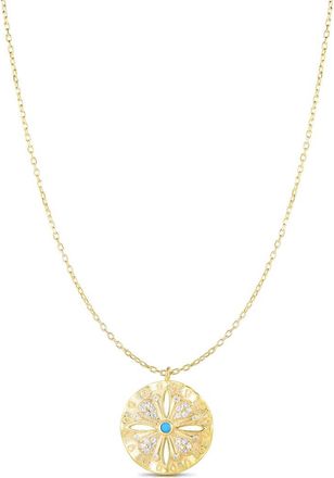 Sphera Milano Floral Pendant Necklace in Gold at Nordstrom Rack
