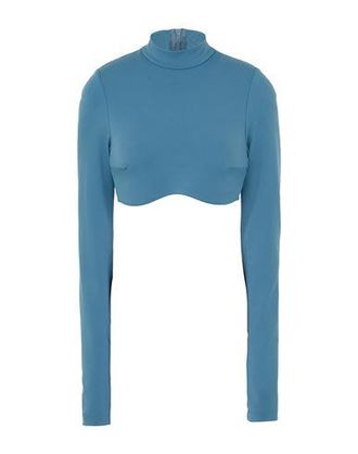 8 by YOOX RECYCLED POLY MOCK-NECK CROP TOP