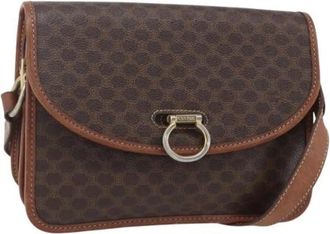 Celine Pre-owned Cross Body Bags, female, Brown, Size: ONE SIZE Pre-owned Vintage Canvas Cross Body Bag