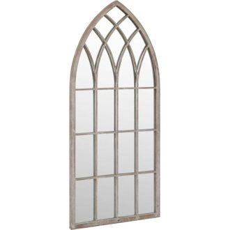 vidaXL vidaXL Specchio da Giardino Sabbia 100x45 cm in Ferro per Uso Esterno