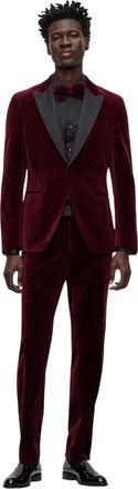 HUGO BOSS Heren C-Genius smokingbroek (Donkerrood)