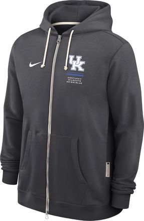 Nike Kentucky Sideline Standard Issue Nike Mens Dri-FIT College Full-Zip Hoodie in Grey | 03AV06FNKY-1FA