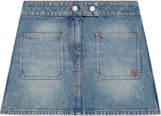 Courr&egrave;ges Signature Denim Mini Skirt