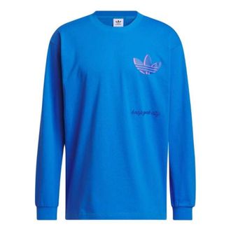 adidas Hoop York City Long Sleeve T-shirt Asia Sizing Blue Burst IT4985