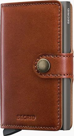 Secrid Mens SECRID MINI WALLET TEXANO SADDLE - Brown - Size: 1 size