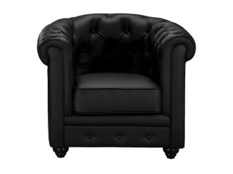 Vente-Unique Poltrona CHESTERFIELD in similpelle Nera