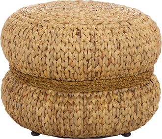 Safavieh Couture Olwynn Water Hyacinth Ottoman