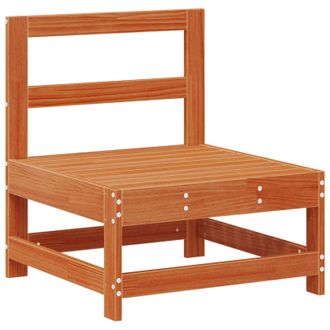 vidaXL Sof&aacute; Medio De Jard&iacute;n Pino Macizo Marr&oacute;n Cera 62 X 62 X 70,5 Cm Vidaxl