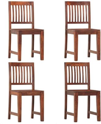 vidaXL Vidaxl - Sedie da Pranzo 4 pz in Legno Massello di Mango