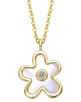 Rachel Glauber 14K Plated Cz Star Necklace