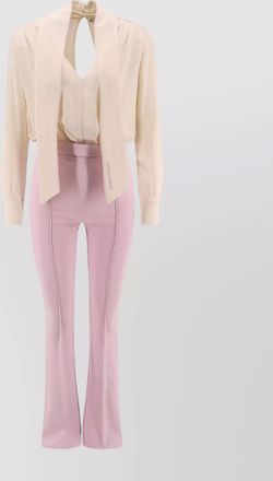 Elisabetta Franchi viscose v-neck wide-leg jumpsuit