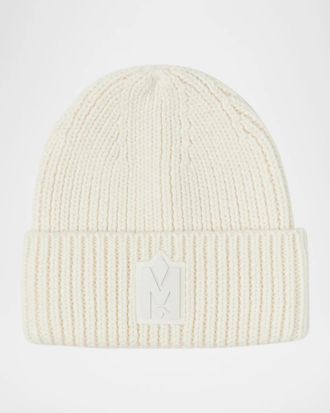 Mackage Jude Hand-Knit Logo Beanie with Ribbed Cuff