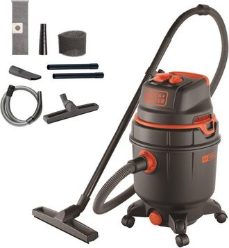 Black+Decker Black&decker - Black+decker Aspirador Multiuso Bxvc30ptde De S&oacute;lidos Y L&iacute;quidos Con Toma Para Herramientas El&eacute;ctricas Integrada (1600 W, 30 L)