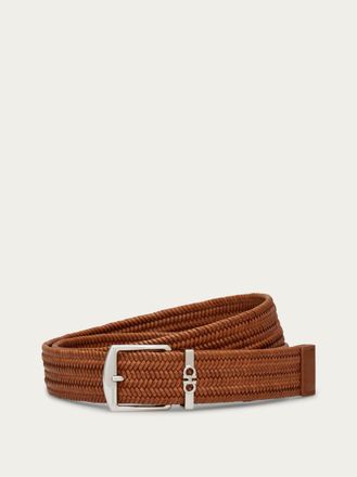 Ferragamo Men Woven belt Brown
